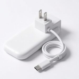 Power Bank (30W, Fusion, Built-In USB-C ケーブル) (5000mAh 22.5W出力モバイルバッテリー 30W出力充電器) / LEDディスプレイ搭載/USB-Cケーブル一体型/コンセント一体型/折りたたみ式プラグ 1台3役 / iPhone 16 / 15 Android iPad その他各種機器対応 (ホワイト)