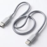 322 USB-C - Lightningケーブル 編組MFi認証 iPhone充電コード iPhone 15、14、13、12、11、iPad、AirPods用 – 耐久性のある高速充電データ同期ケーブル 長い長さ – ブラック 6フィート