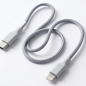 322 USB-C - Lightningケーブル 編組MFi認証 iPhone充電コード iPhone 15、14、13、12、11、iPad、AirPods用 – 耐久性のある高速充電データ同期ケーブル 長い長さ – ブラック 6フィート
