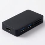 USB C Hub 332 (5-in-1、4K HDMI) アダプター – 拡張USB-Cノートパソコン 4K HDMI、2つのUSB-A 3.0ポート、SD/TFカードリーダー、コンパクトドック MacBook、Dell、HP、Lenovoなどに対応 – ブラック