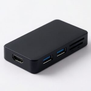 USB C Hub 332 (5-in-1、4K HDMI) アダプター – 拡張USB-Cノートパソコン 4K HDMI、2つのUSB-A 3.0ポート、SD/TFカードリーダー、コンパクトドック MacBook、Dell、HP、Lenovoなどに対応 – ブラック