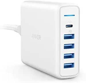 Anker PowerPort I PD - 1 PD & 4 PowerIQ | (Power Delivery対応 60W 5ポート USB-C急速充電器)