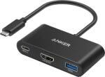 Anker PowerExpand 3-in-1 USB-C PD ハブ ブラック | 4K対応 HDMI出力ポート 90Wパススルー充電 PD対応 USB 3
