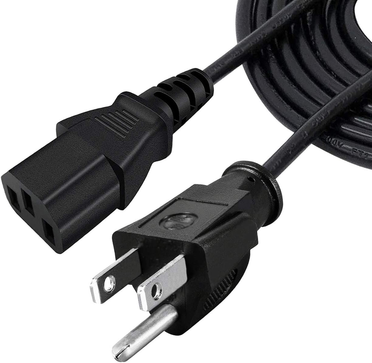電源ケーブル 交換用 Anker SOLIX F2000 C1000 F3800 ポータブル電源 8フィート AC電源コードケーブル ブラック