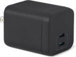 Amazonベーシック 急速充電器 USB-C 65W 2ポート Nano GaN PD 3.1 (ノートPC/タブレット/スマートフォン対応) 小型 5.6
