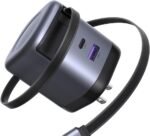 65W 巻き取り式充電器 急速充電器 USB-C 78cm 伸縮式 ケーブル 8階段調整可能 3ポート PSE適合/PD3.0/PPS | USB