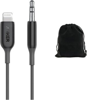 Anker A8194 3.5mmオーディオケーブル Lightningコネクタ付き 3フィート/0.9m 丈夫な編組デザイン iPhone 14/13/12/