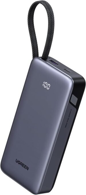 UGREEN Nexode【20000mAh/PD45W/USB-A×1&USB-C×2/充電コード付き】モバイルバッテリー PB536 | PD・PPS対応