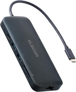 エレコム USB-C ハブ ドッキングステーション 8in1 PD100W HDMI 4K/60Hz対応 USB 10Gbps USB3.2(Gen2) 超高速