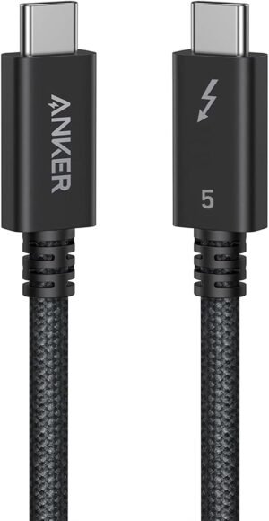 Anker Prime USB-C & USB-C ケーブル Thunderbolt 5 (240W, 80Gbps) 1.0m | 240W出力 8K対応 最